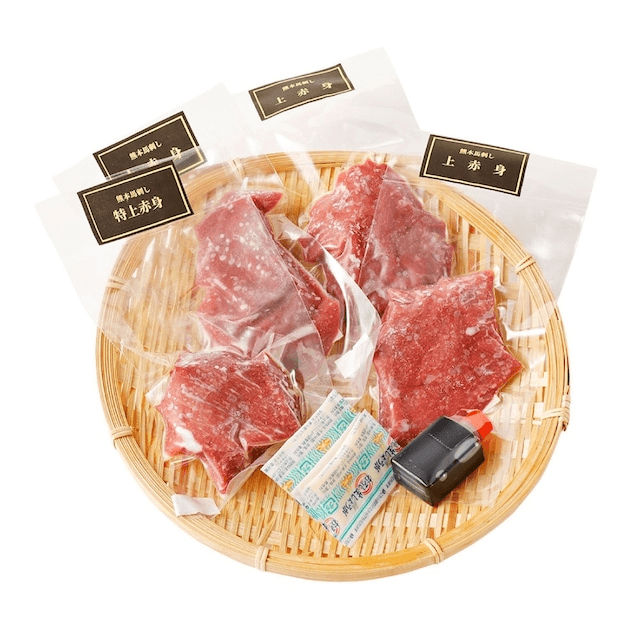 熊本馬刺し 特選赤身Aセット 200g - 馬刺しキングダム